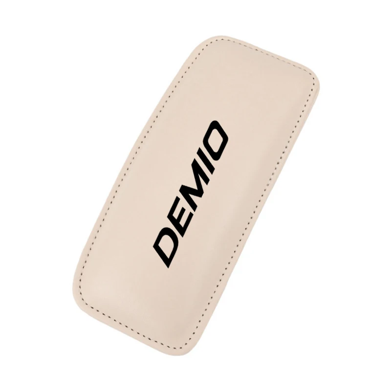 BEIGE black 1pcs Автомобиль ноги протектор Поддержка бедра подушки наколенники для Mazda Demio кожа интерьер - Название цвета: BEIGE black 1pcs