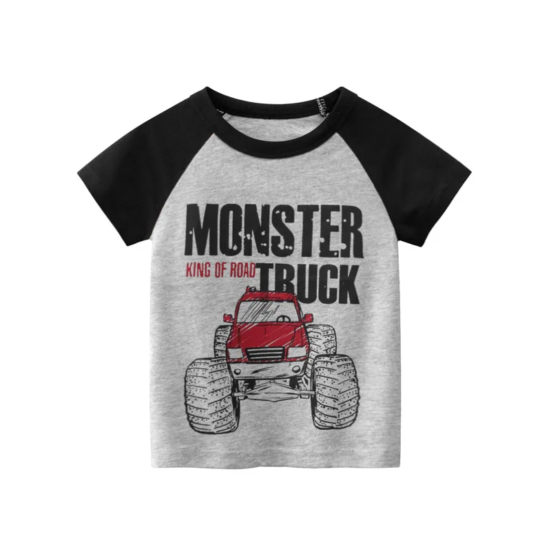 27Kids Boys T-shirt New Truck Design Baby Cotton Tops Summer