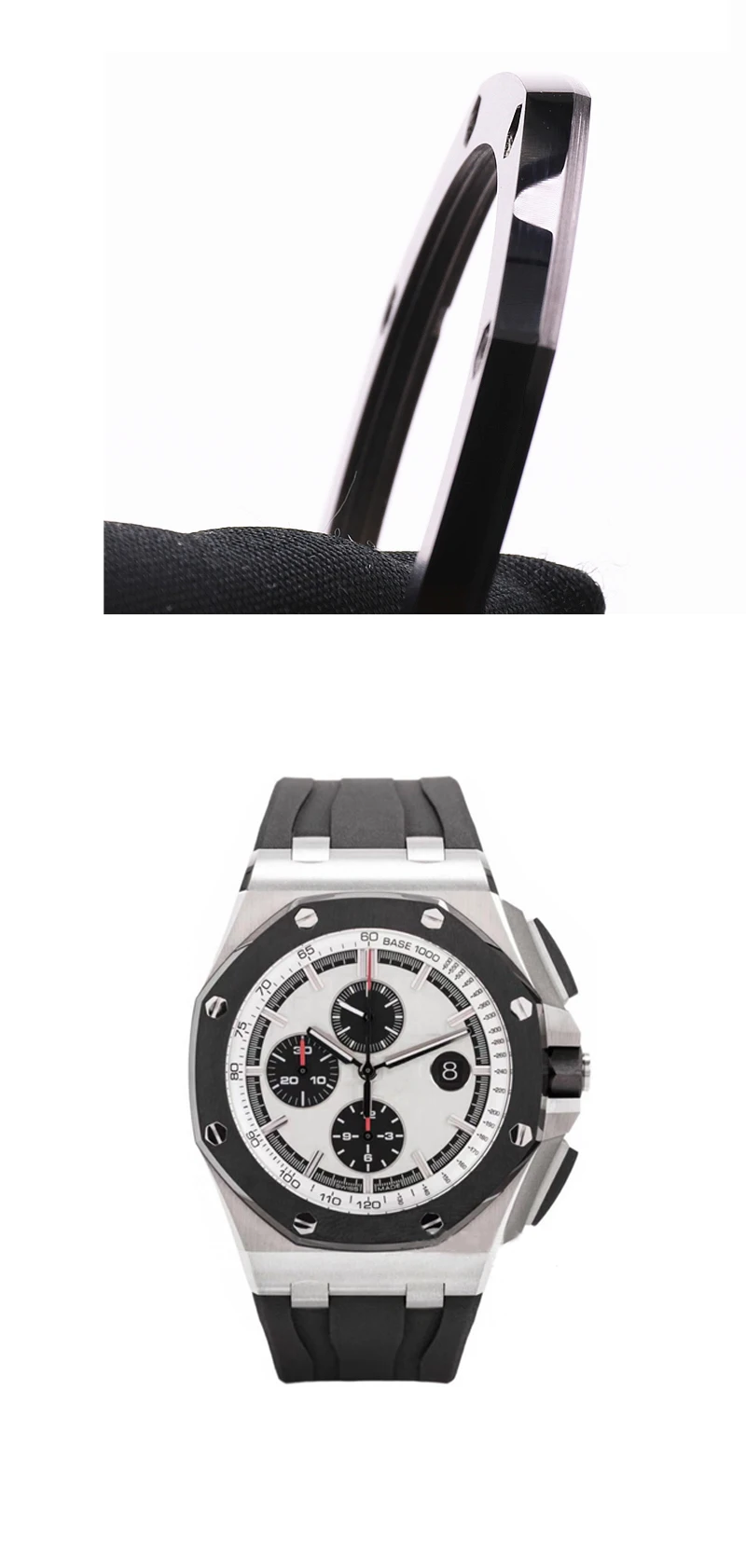 Черно-белый керамический БЕЗЕЛЬ для часов Audemars Piguet Royal Oak Offshore AP26400