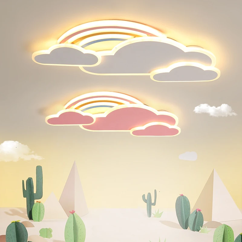 

Children verlichting Simplicity Modern Cozy Romantic Bedroom Cartoon Rainbow Originality led techo plafonnier led