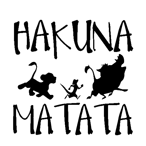 

Car Stickers Decor Motorcycle Decals HAKUNA MATATA Accessories Creative Sunscreen Waterproof PVC,20cm*16cm