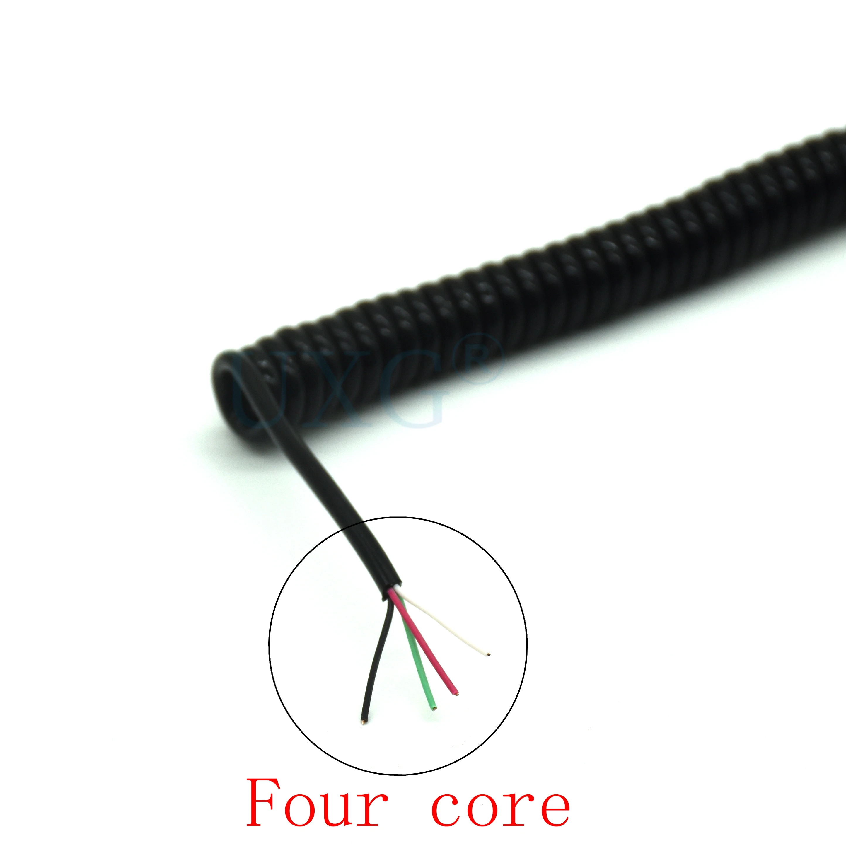 1pcs DIY spring curl line usb 2.0 line usb 4 core wire micro usb mini usb extension data cable 2m 200cm 5m 7.5m