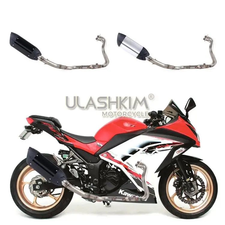 Полная выхлопная система мотоцикла без шнуровки для kawasaki Ninja 250 250R 300 Ninja250 ninja300 средняя труба с DB-KILLER