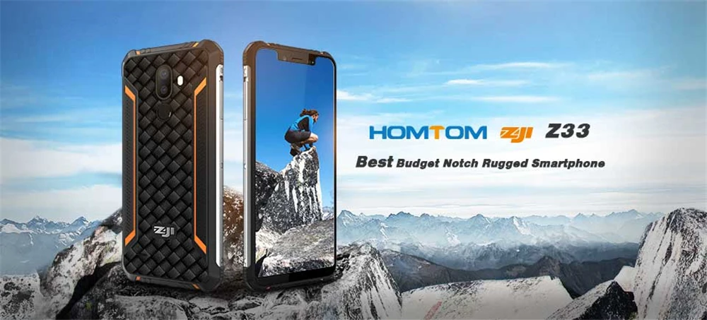 HOMTOM ZOJI Z33 Rugged Mobile Phone MT6739 1.3GHZ Quard Core 3GB 32GB 4600mAh 5.85Inch Dual sim Android 8.1 OTA OTG Face Unlock