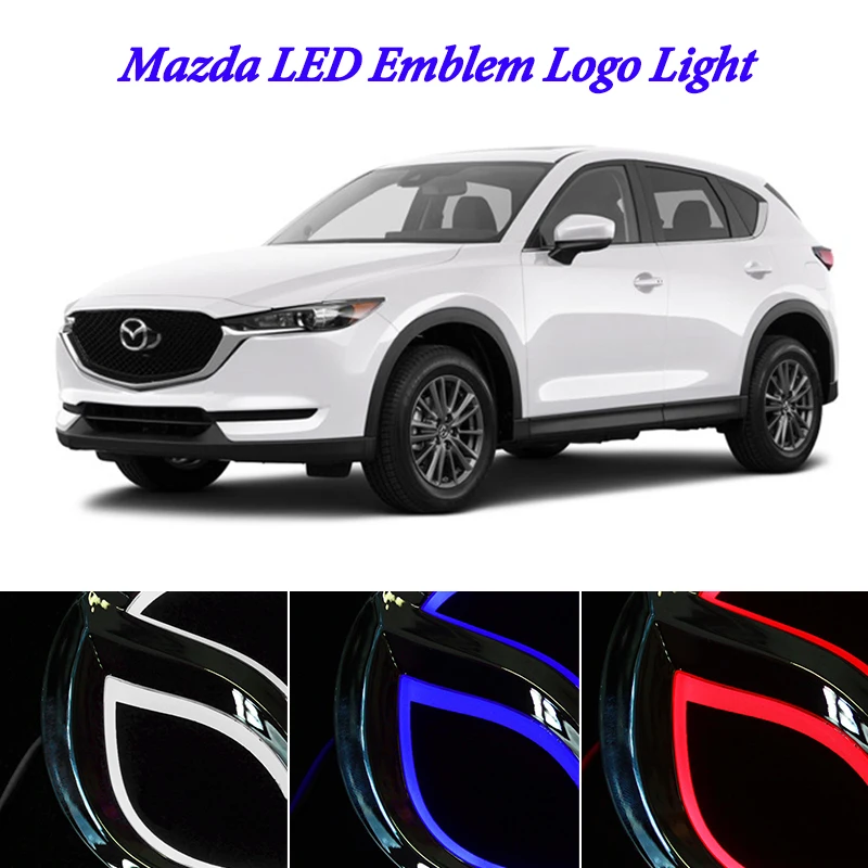 

5D Car Styling led emblem Badge Logo Light for mazda 6 gg gh mazda 3 bl cx5 cx-6 cx-3 rx8 cx 7 LED Emblem Badge Logo Light