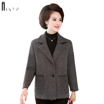 

ASLTW Vintage Cardigan Coat New Autumn Winter Lapel Cardigan Women Plus Size Outwear Loose Cashmere Sweater Women