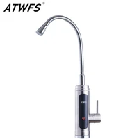 ATWFS chauffe-eau instantané robinet chauffe-eau sans réservoir cuisine robinet d'eau chaude salle de bains chauffage électrique 220v coque en acier inoxydable 1