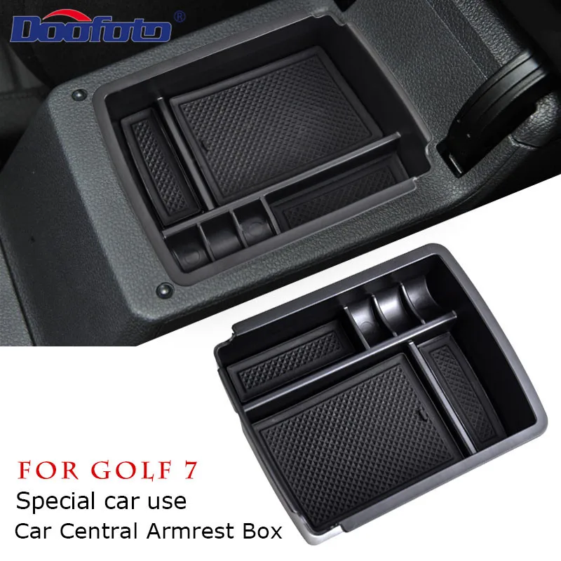 

Doofoto Car Organizer Armrest Secondary Box Storage For Volkswagen Golf 7 Car Seat Organizer Center Console Armrest Box Holder