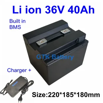 

lithium 36v 40Ah li-ion High power scooter BMS Battery Pack for ebike Motor Solar wind Energy ups system + 5A charger