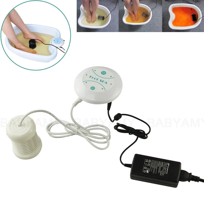 1Set Detox Machine Ion Cleanse Ionic Detox Foot Bath Aqua Cell Spa Machine Footbath Massage Foot Bath Arrays Aqua Spa
