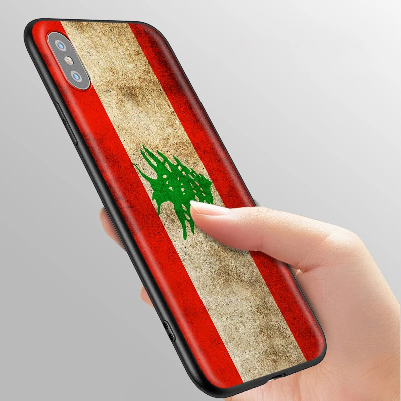Силиконовый мягкий чехол YIMAOC с ливанским флагом для iPhone 12 Mini 11 Pro XS Max XR X 8 7 6 6S Plus 5 5S