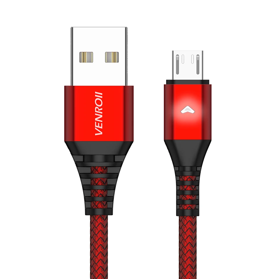 Red Micro USB кабель для синхронизации данных провод для быстрого заряда для мобильного телефона Android нейлоновый Microusb шнур для samsung S7 Xiaomi Redmi Note 5 Pro - Цвет: Red