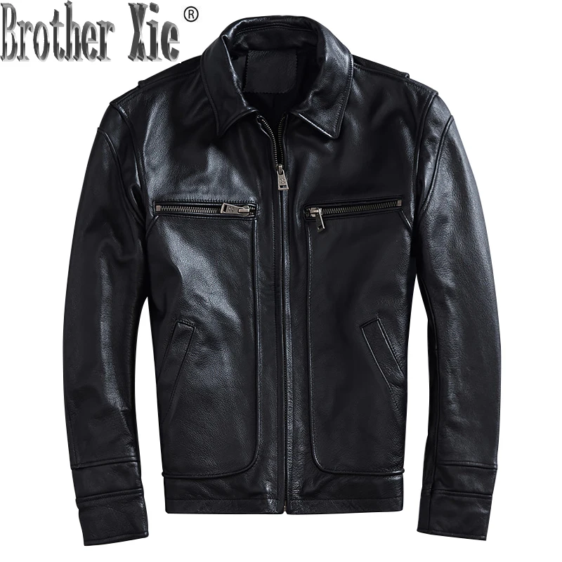 

Autumn Winter Genuine Leather Jacket Men Clothes 2020 Real Cow Leather Jackets Plus Size XXXXL Coat Deri Ceket 500 ZL400