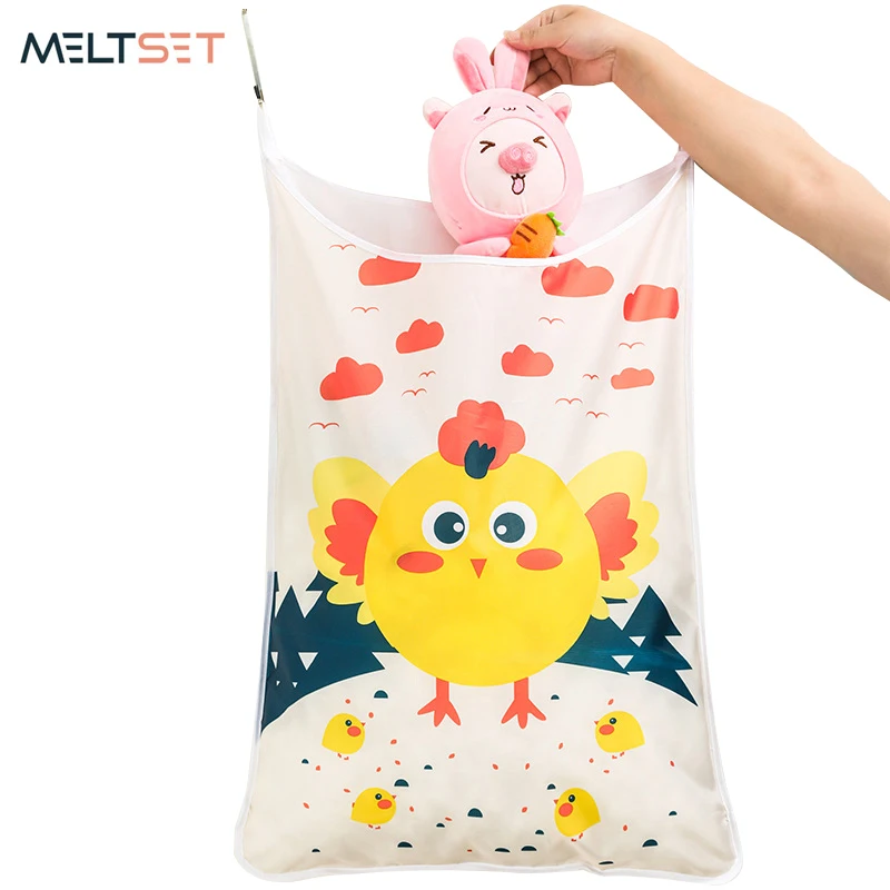 

Cartoon Storage Bag for Toys Dirty Clothes Door Back Hanging Bag Bathroom Organizer Wall Mounted Toy Organizer Clothing Dust Bag