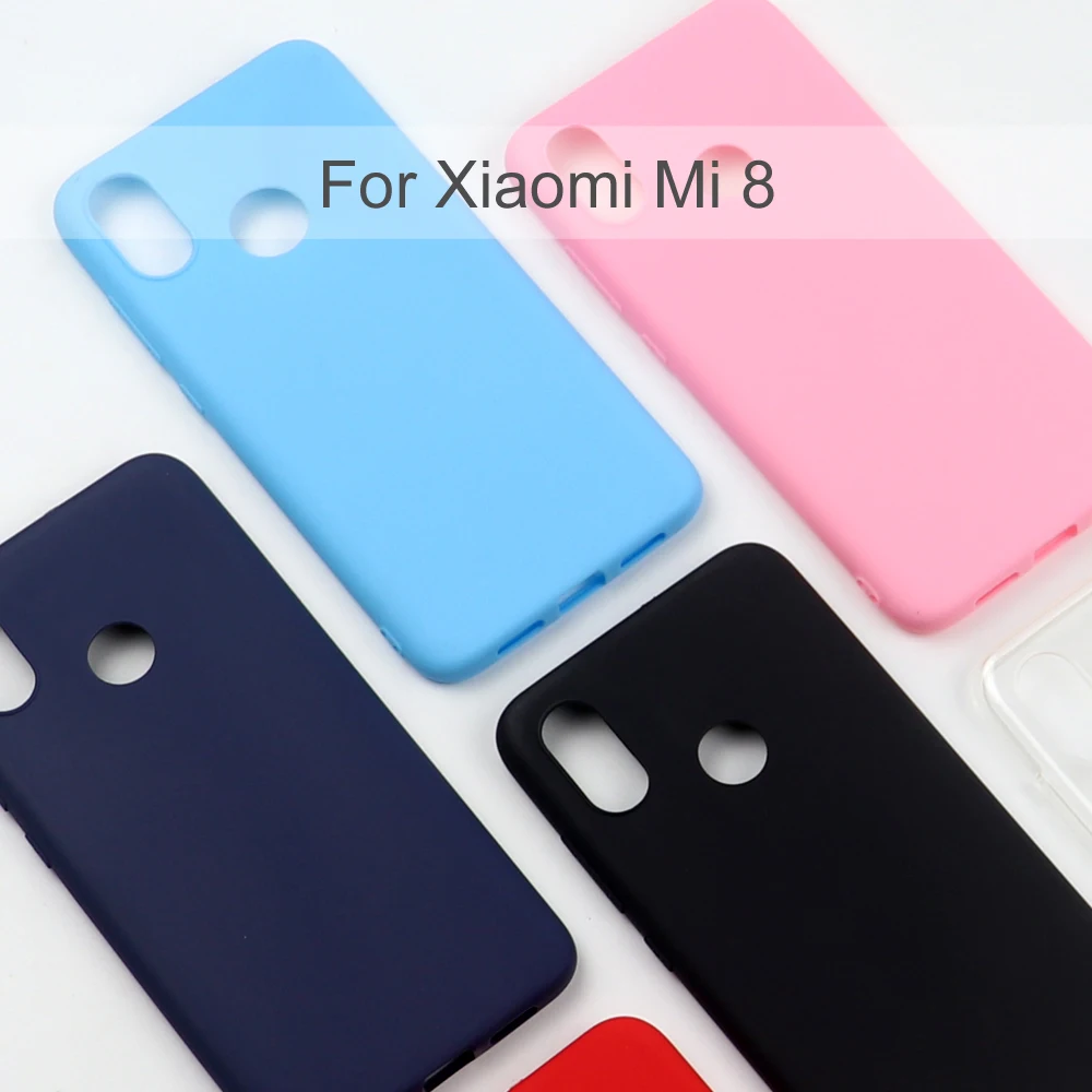 Силиконовый чехол для Xiaomi Mi 8 мобильный телефон ТПУ мягкий чехол-накладка на