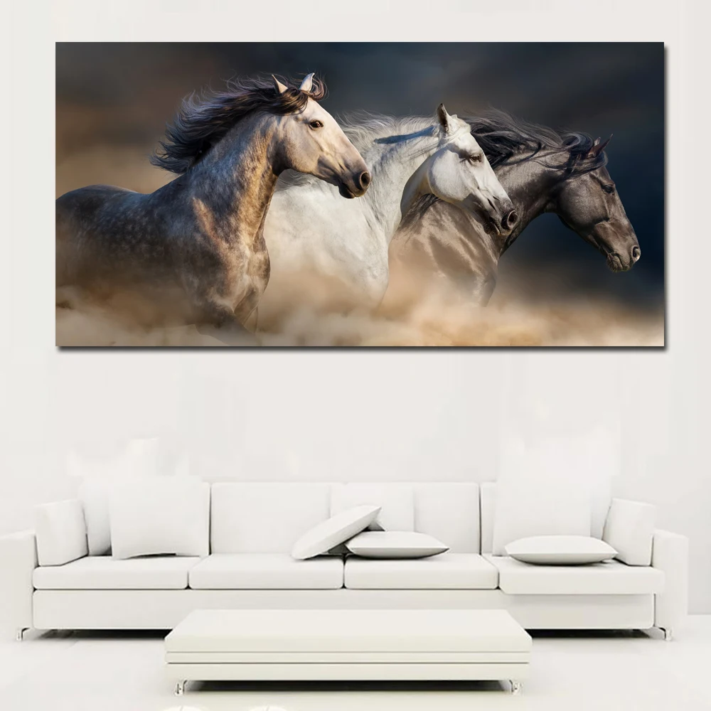 Horse Art Landscape Canvas Painting Modern Animal Poster Wall Art Posters And Prints Wall Pictures For Living Room Decor