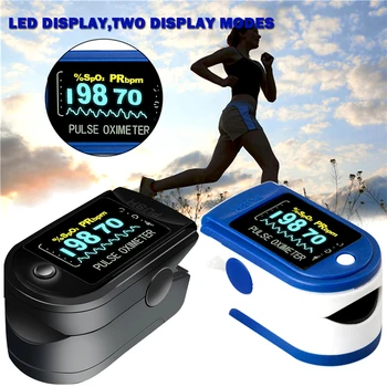 

Medical Oximeter Saturation Heart Rate Monitoring Finger Clip Pulse Detection Fingertip Home Detector with OLED Display