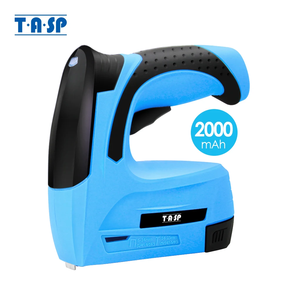 TASP-grapadora eléctrica inalámbrica, 3,6 V, batería de litio recargable, 2000mAh, mueble portátil, pistola de clavos, herramienta de carpintería