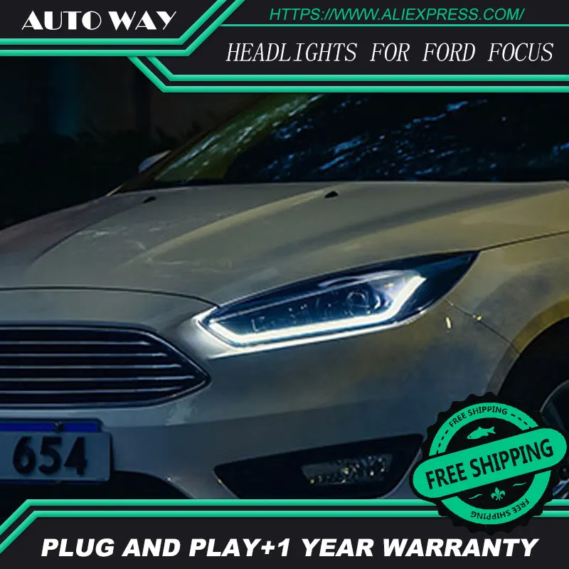 Автомобильный Стайлинг чехол для Ford Focus головной светильник светодиодные фары