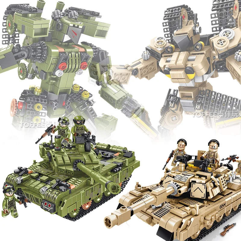 

Pan luo si 621020-21 Military Tank Boy Small Particles Building Blocks Model Toy