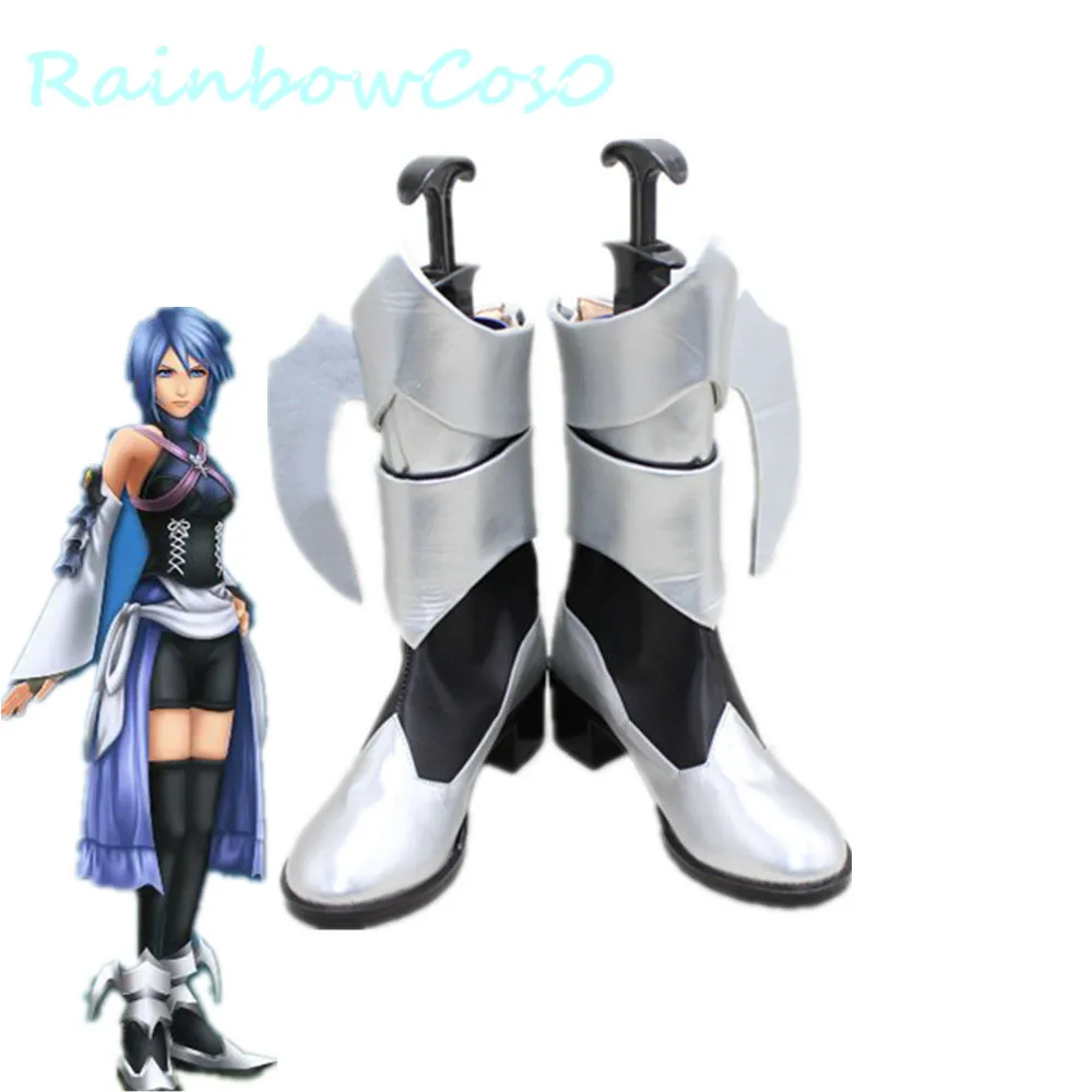Kingdom Hearts Aqua Boots Cosplay Shoes Anime Game Puntelli Halloween Rainbowcos0