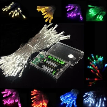 

10m 80leds LED String Lights 3*AA Battery Operated Waterproof Fairy LED Christmas Lights For Holiday Party Wedding Decoration
