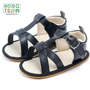 

PU Leather Fashion Sandals Hard Sole Baby Girls Boys Summer Sandals Newborn Flat Toddler Sandals Summer Cool Shoes