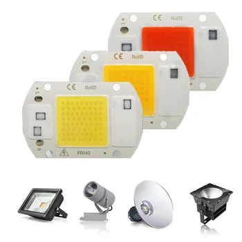 

LED COB Chip Diode AC 220V 3-9W 10W 20W 30W 50W For Rectangular Light Matrix Lamp Ampoule Spotlight Plant Growth Lamp