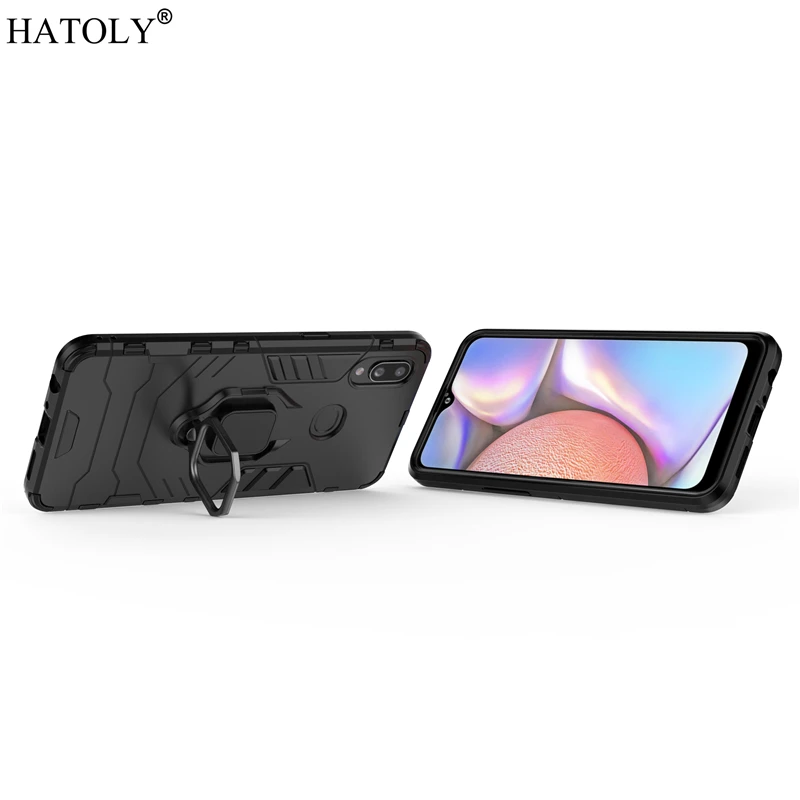 For Samsung Galaxy A10S Case Cover for Galaxy A10S Finger Ring PC Phone Case Protective Armor Case For Samsung Galaxy A10S A107F