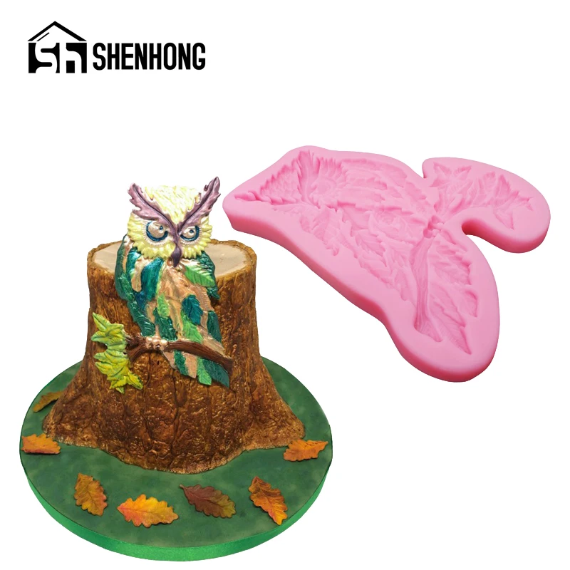 Розовые формы для помадки SHENHONG силиконовая форма украшения торта совы животных