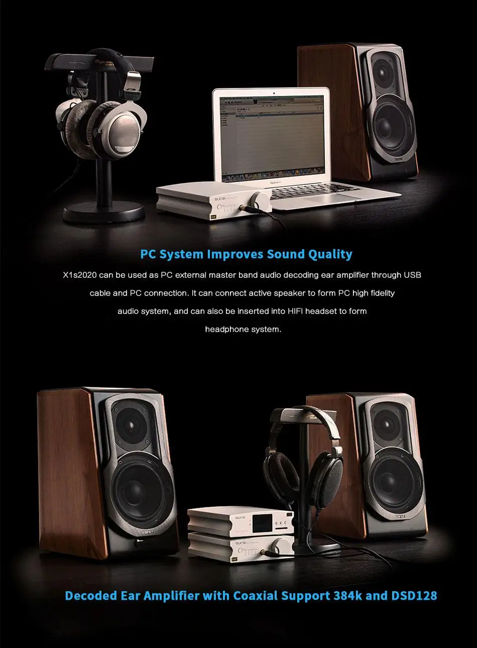 AUNE X1S домашний HIFI DAC усилитель для наушников ES9038Q2M DSD512 USB DAC усилитель для наушников 32 бит/768 K DOP128 DOP64