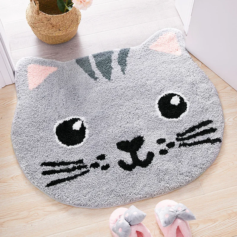 Цельнокроеное платье с рисунками в Корейском стиле красивый коврик Туалет дверь абсорбирующий коврик круглый спальня чистый красный бытовой коврик нескользящий коврик