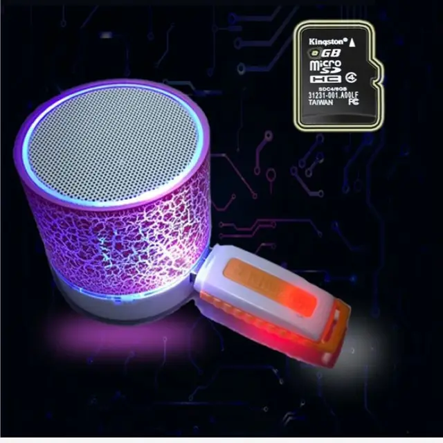 Mini haut-parleur Portable A9 pour voiture, Bluetooth 4.1, éclairage éblouissant, LED – Image 4