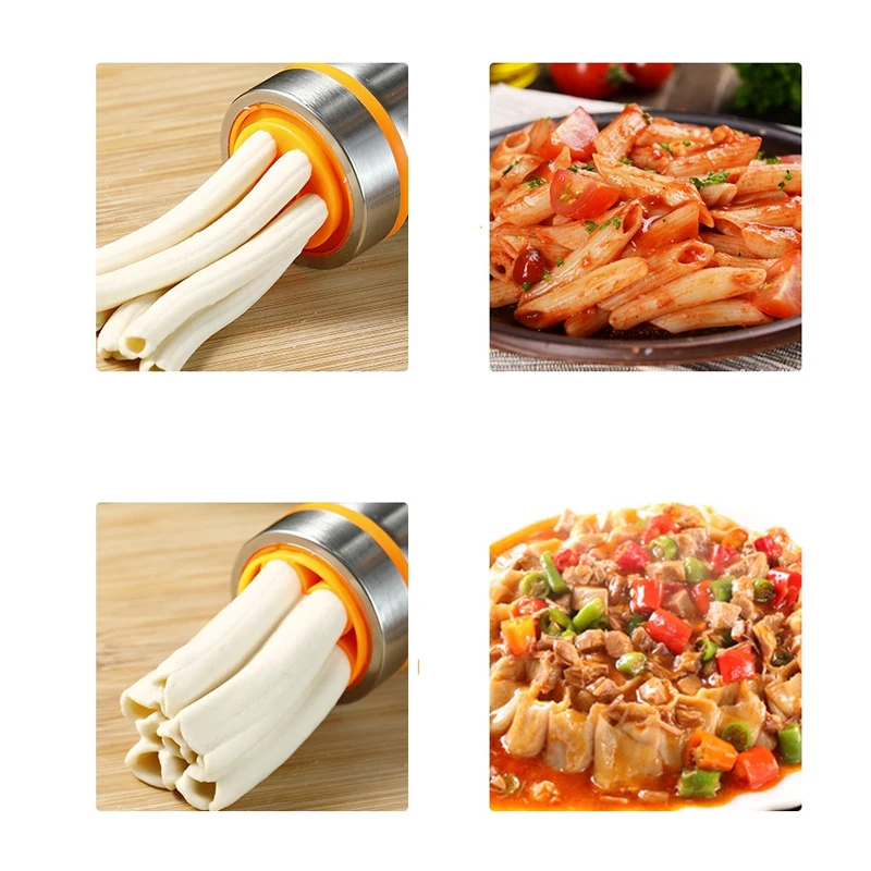 7 in 1 Stainless Steel Manual Pasta Maker Noodle Maker Press Spaetzle Machine Kitchen Tool Gadgets and Accessories with 7 Molds