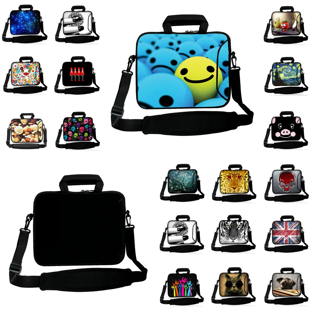 Сумка для ноутбука из неопрена 10, 12, 13, 14, 15, 17, 15,6, 13,3, 11,6 дюймов, для ноутбука, Chromebook, PC, мессенджер, портфель, чехол, защитный чехол