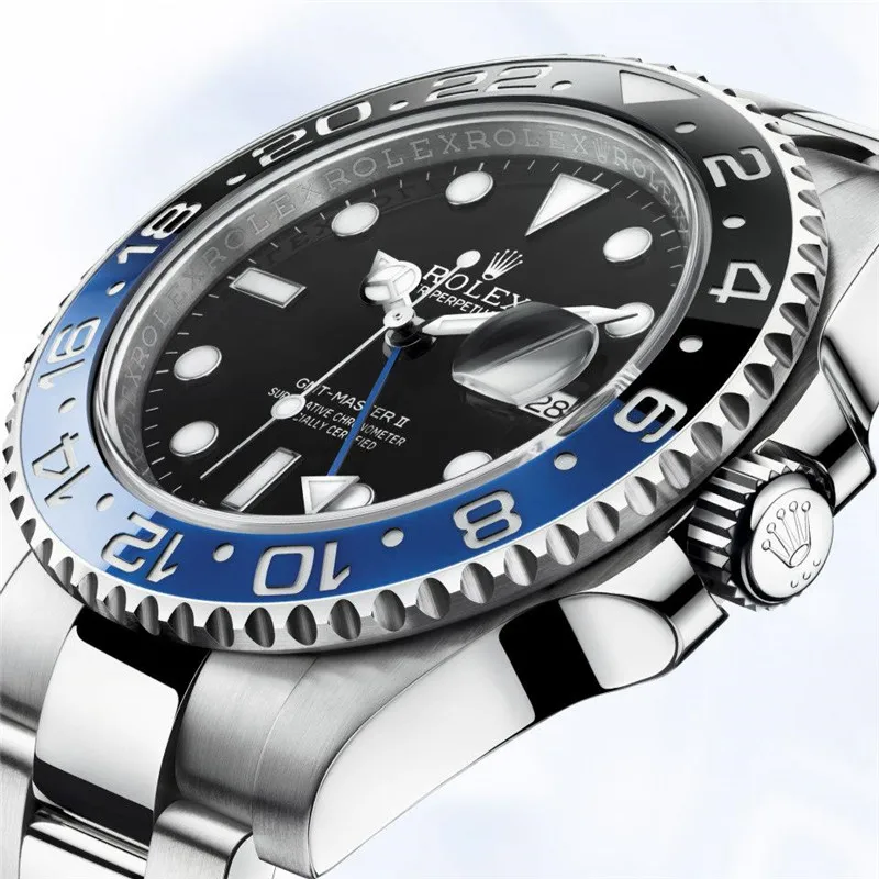 

Rolex- gmt Series Ladies Men's Automatic Mechanical Watch Stainless Steel Waterproof Movement Watches Gift 170 Orders