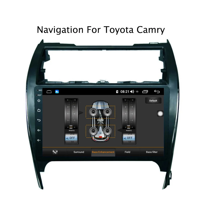 Ectwodvd 10,1 дюймов Andriod 8,1 автомобильный DVD gps для Toyota Camry 2012- Американская версия 4G ram 64G rom CarPlay DSP 4G LTE с wifi