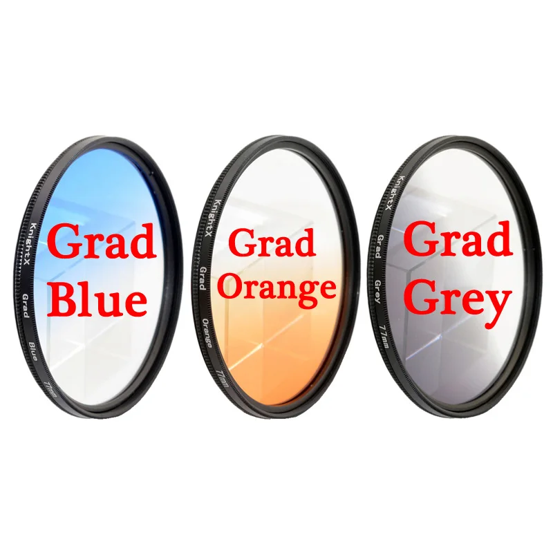 G-Blue Orange Grey KnightX UV CPL ND Star переменный фильтр объектива камеры для canon sony nikon d80 500d d3300 фотографии 49 52 55 58 62 67 72 77 мм - Цвет: G-Blue Orange Grey