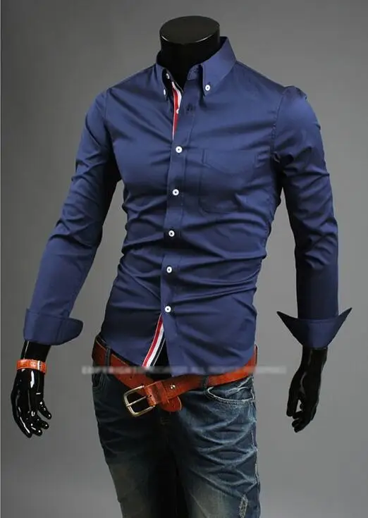 hombres повседневные Camisa манга larga sólida Slim Fit Hombre Social vestido camisa marca hombres ropa suave cómoda