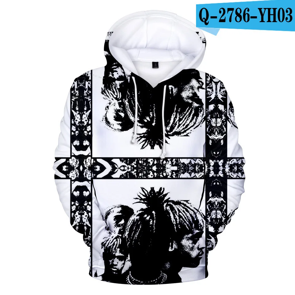 012 Rapper XXX Tentacion XXXTentacion 3D толстовки для мужчин/мальчиков пуловер передний карман уличная хлопковая толстовка хип хоп верхняя одежда - Цвет: 012