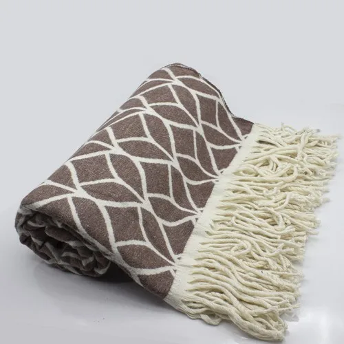 

Tmall Home Design Zigzag Pattern Blue Gray Tv Blanket 120x180 005453