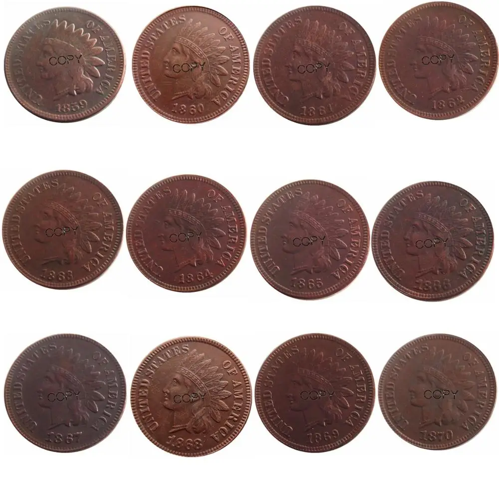 Indian head 1859-1870 Years Available Cent Copper Copy Coins | Дом и сад