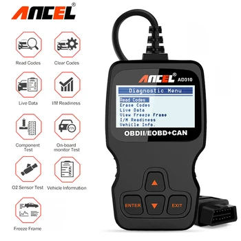 

Ancel AD310 Obd2 Scanner Engine Fault Code Reader Multilingual Obd 2 Car Diagnostic Tool Automotive Scanner Tools PK ELM327 v1.5