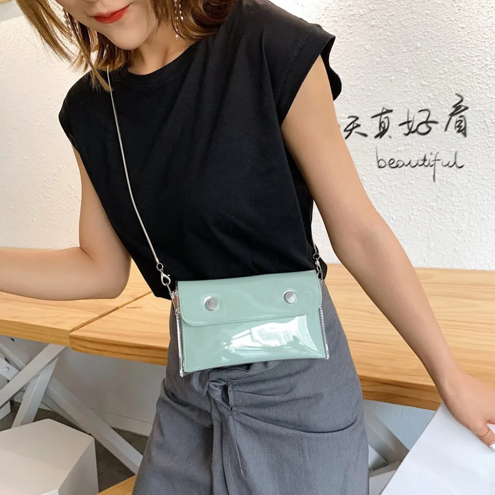 Women Waterproof Waist Bag Lether Jelly Chest Belt Bag PVC Ladies Transparent Crossbody Chain Bags Fashion Fanny Pack a08