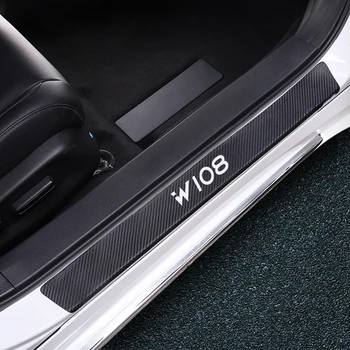 

4pcs Car Carbon Fiber Door Sill Scuff Stickers Anti-Scratch Accessories For Benz W204 W108 W124 W203 W210 W211 W213 W214 W168