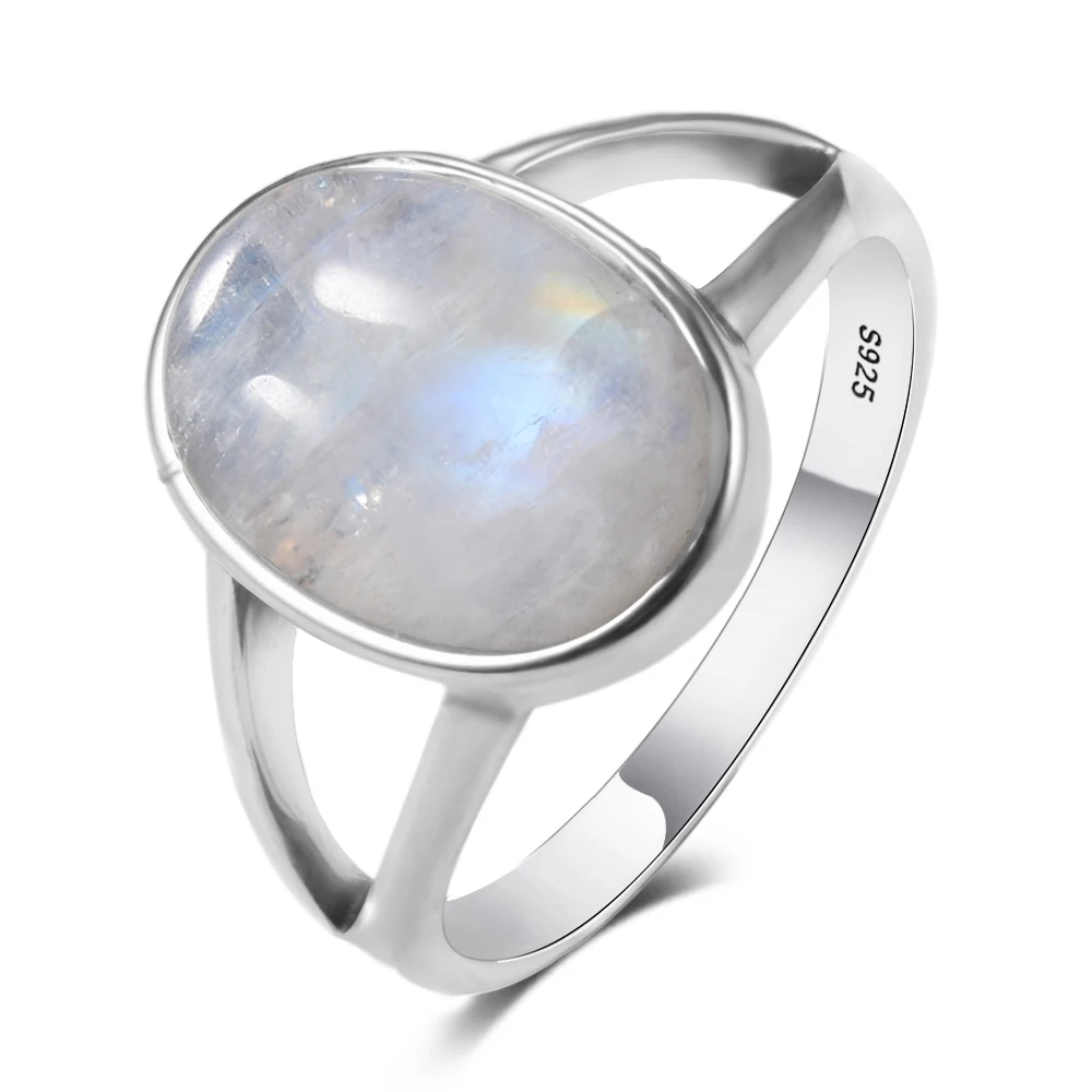 Sterling Silver Moonstone Ring