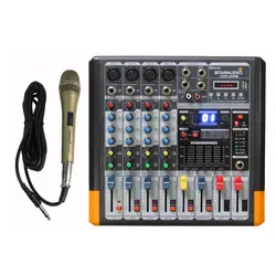 Staraudio 4ch 2000 Вт Pro PA DJ этап Усилители домашние питание MP3 BT USB SD 16 DSP смеситель микшерный пульт w /1 проводной микрофон smx-4000b