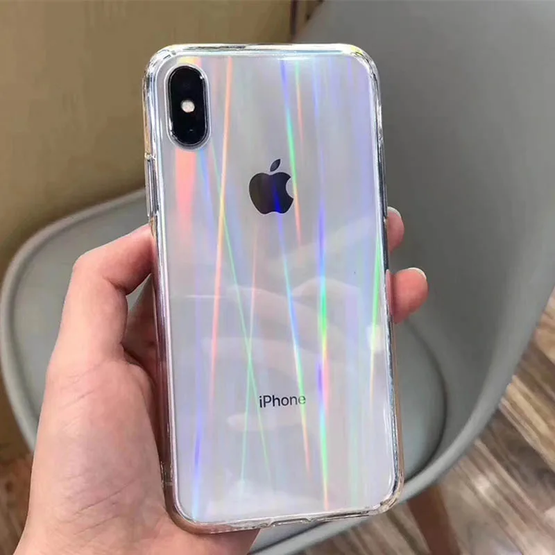 

Gradient Rainbow Laser Ultra Thin Hybrid Colorful Phone Case For iPhone 6 7 8 X XR XS Max For iPhone 11 Pro Max Khushi Accessory