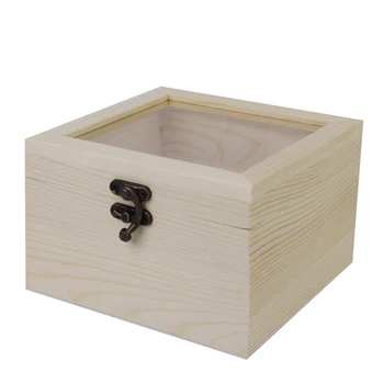 

Unfinished Wooden Box Jewellery Box DIY Base Toys Crafts Christmas Gift
