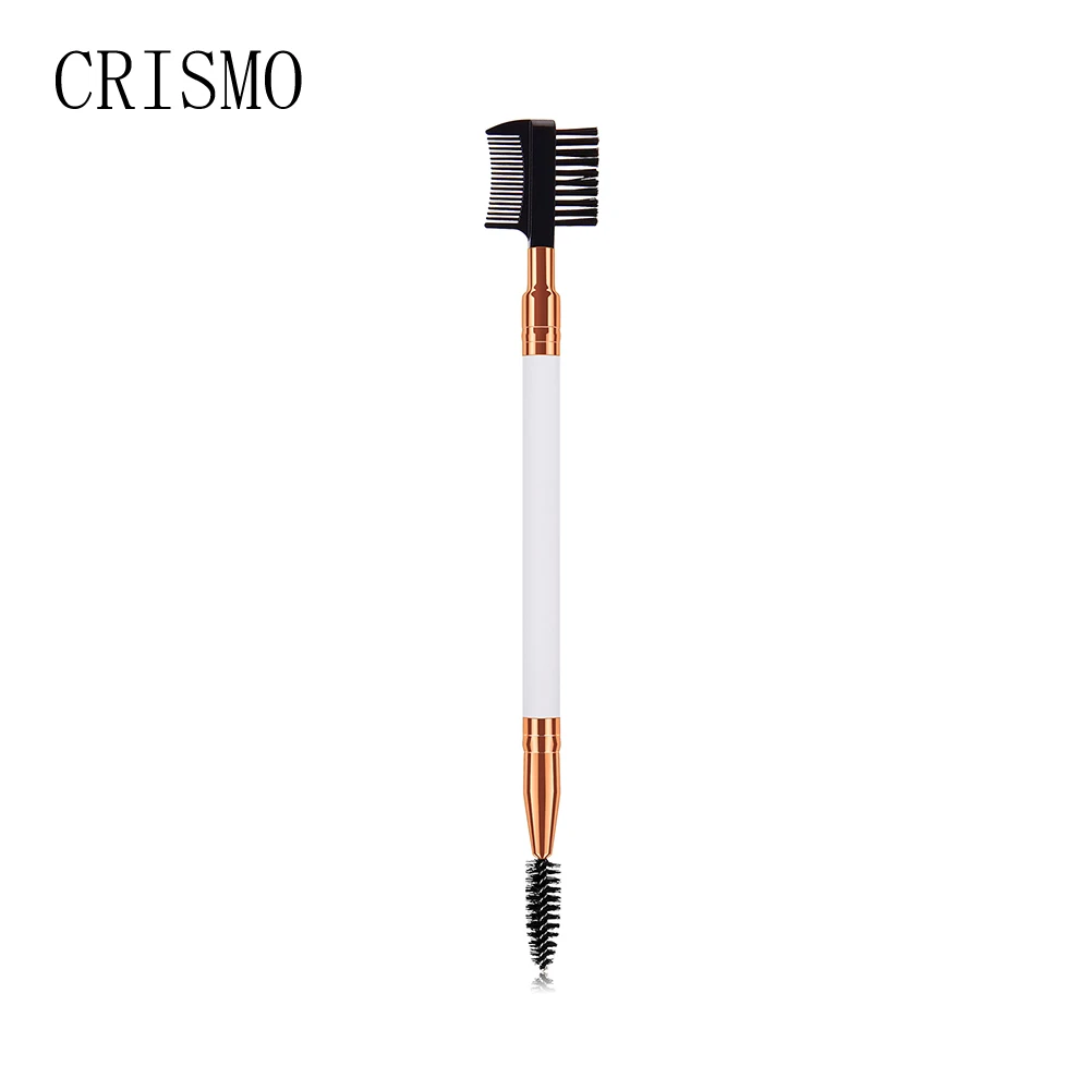 

CRISMO Double Ended Wood Handle Eyebrow Brush Beauty Powder Foundation Makeup Brushes Comb Brushes Make Up Cosmetics Tool